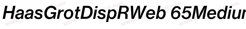HaasGrotDispRWeb 65Medium字体转换